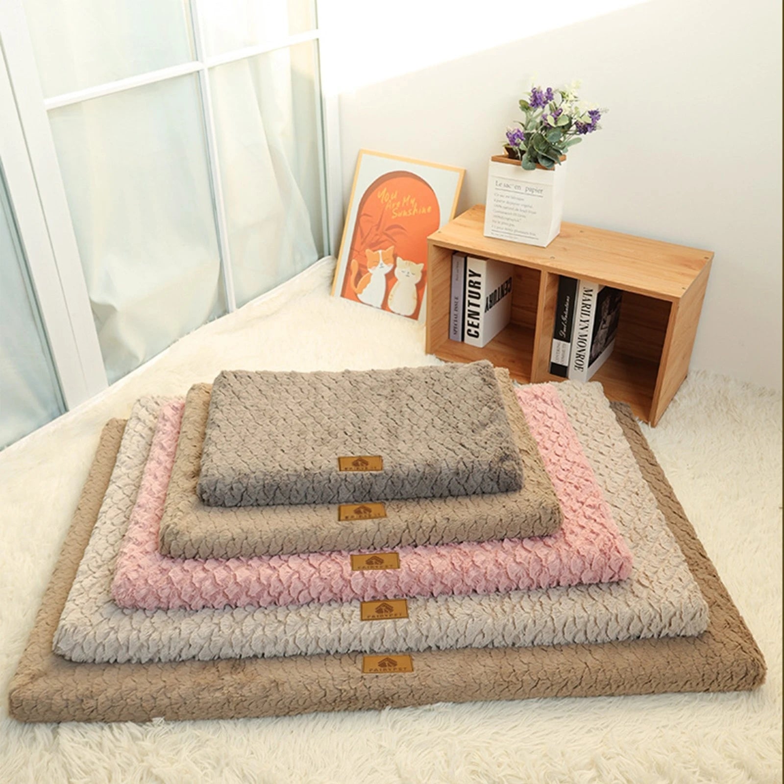 Plush Dog Mat Bed