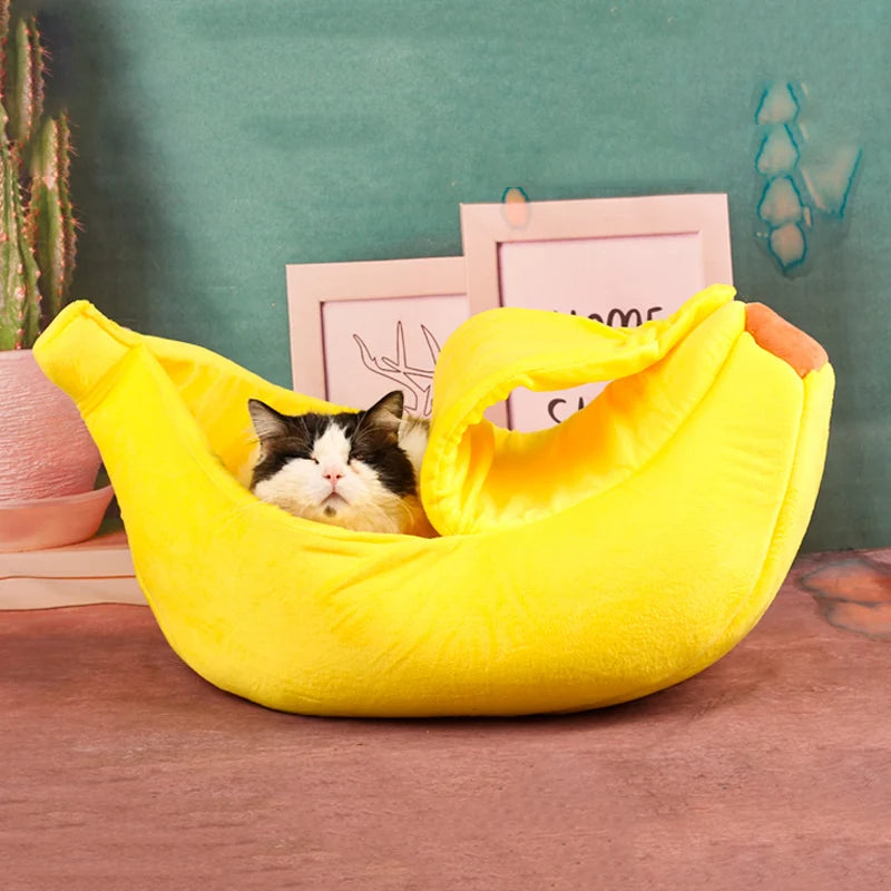 Warm Banana Shaped Dog Cat Bed