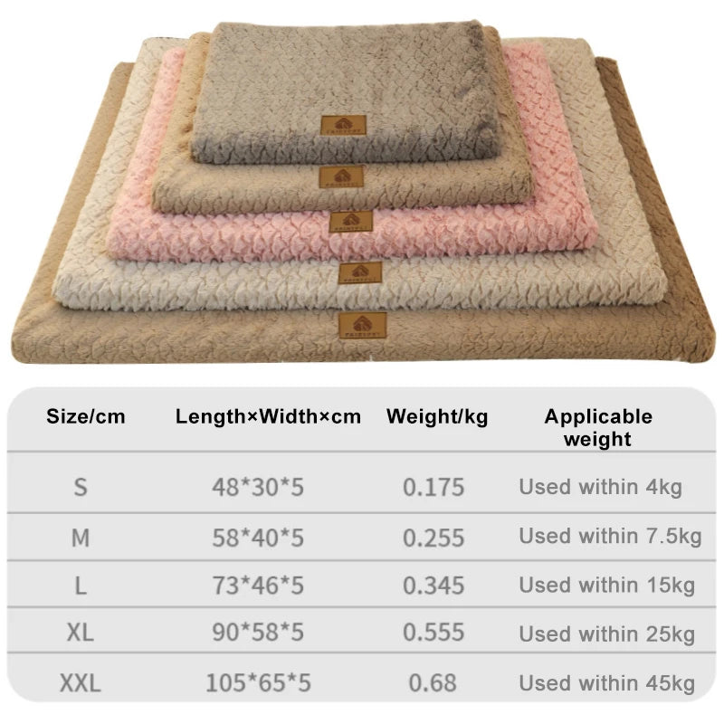 Plush Dog Mat Bed