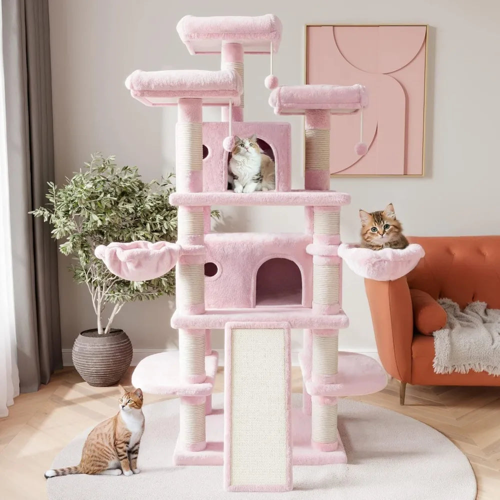 68 Inches Multi-Level Large Cat Tree