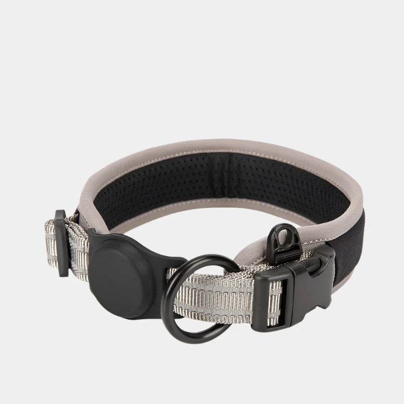 Personalized dog collar with AirTag | Custom AirTag dog collar | Engraved pet collar for AirTag | Dog collar with AirTag holder | AirTag compatible pet collar | Reflective AirTag dog collar | Adjustable dog collar for AirTag | Stylish AirTag pet collar | GPS tracking dog collar | AirTag leather dog collar

