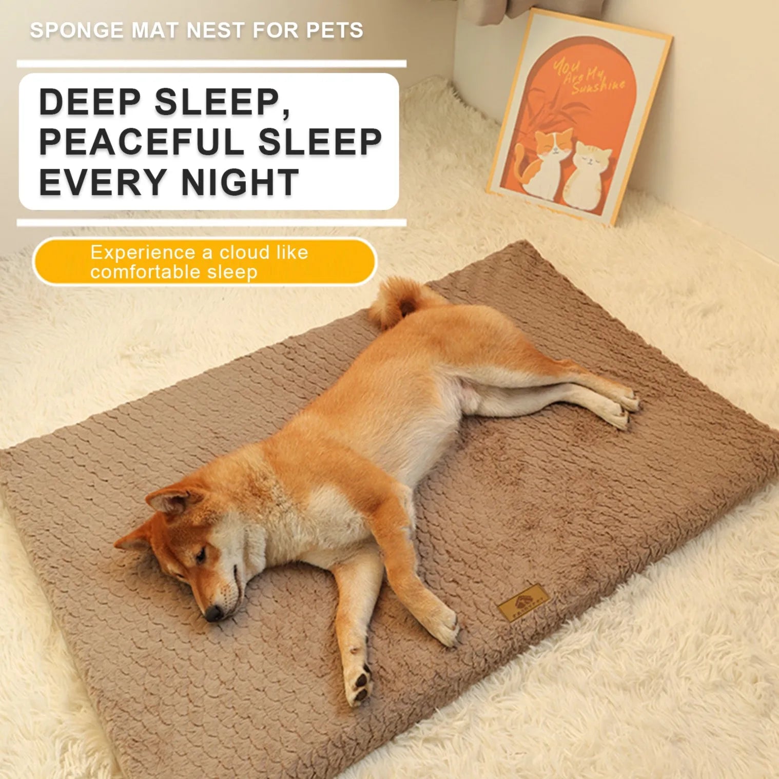 Plush Dog Mat Bed