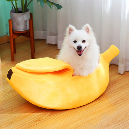 Warm Banana Shaped Dog Cat Bed