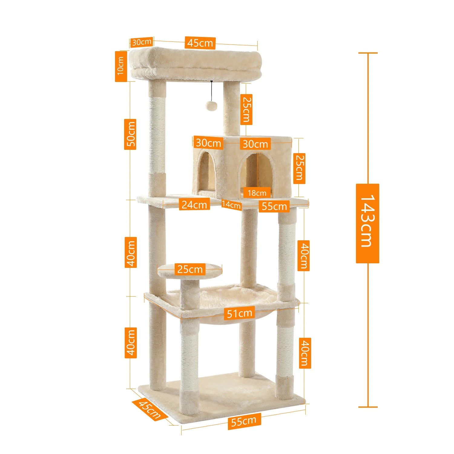 Cat Tree for Indoor Cats 5-Level